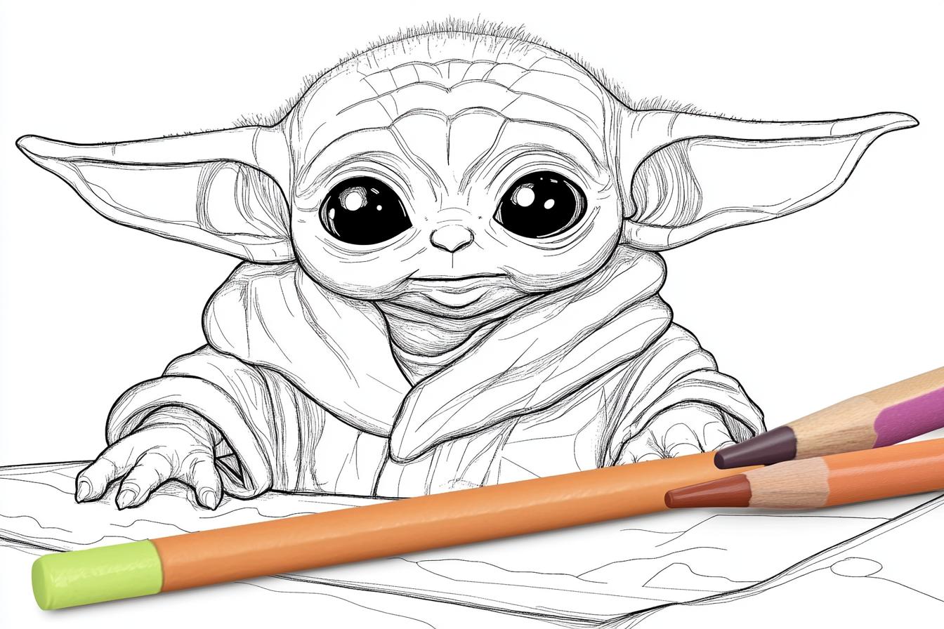 Kolorowanki Baby Yoda : Kreatywność, Zabawa i Relaks