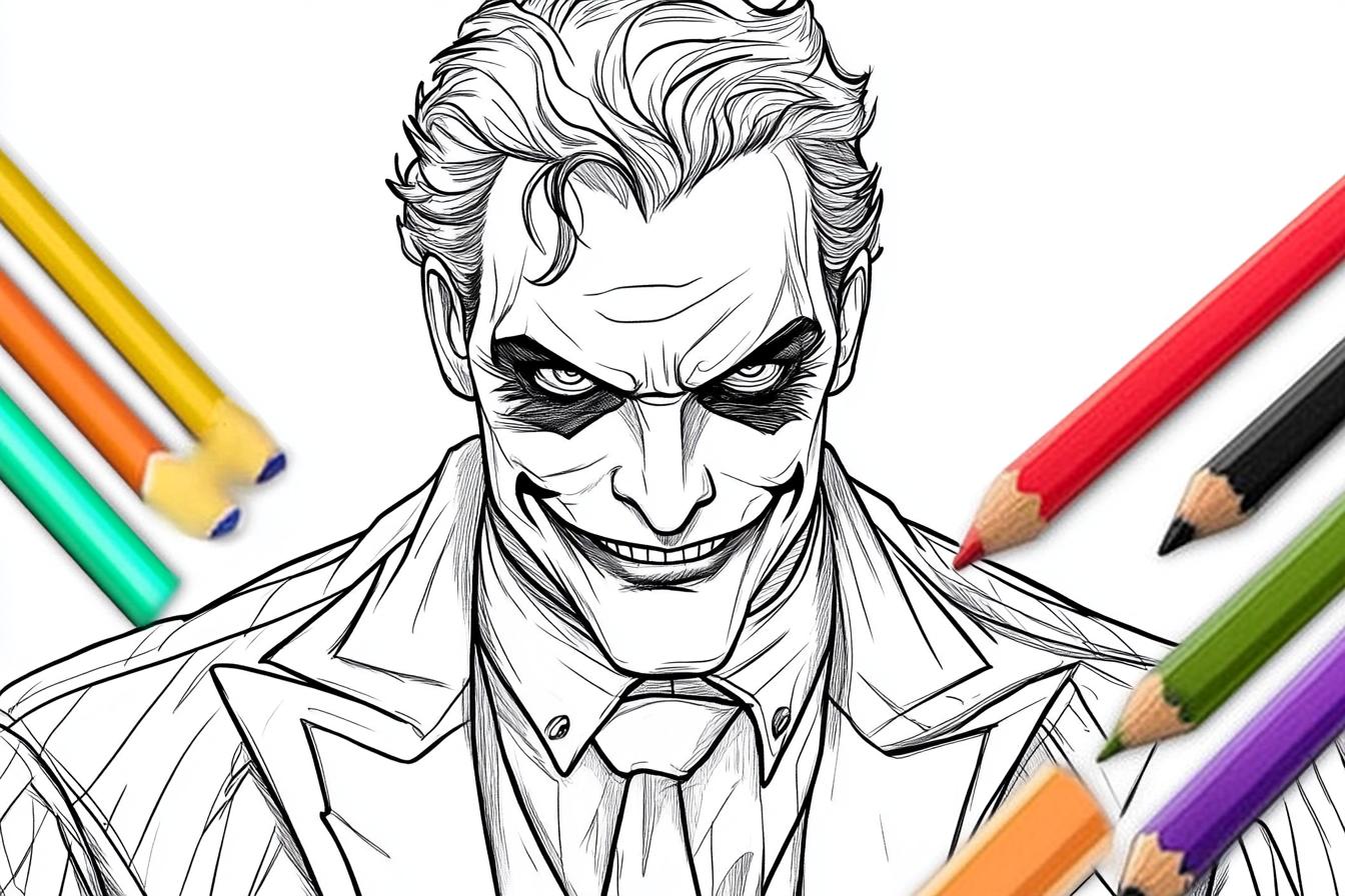 Kolorowanki Batman i Joker : Zabawa i Kreatywność dla Dzieci