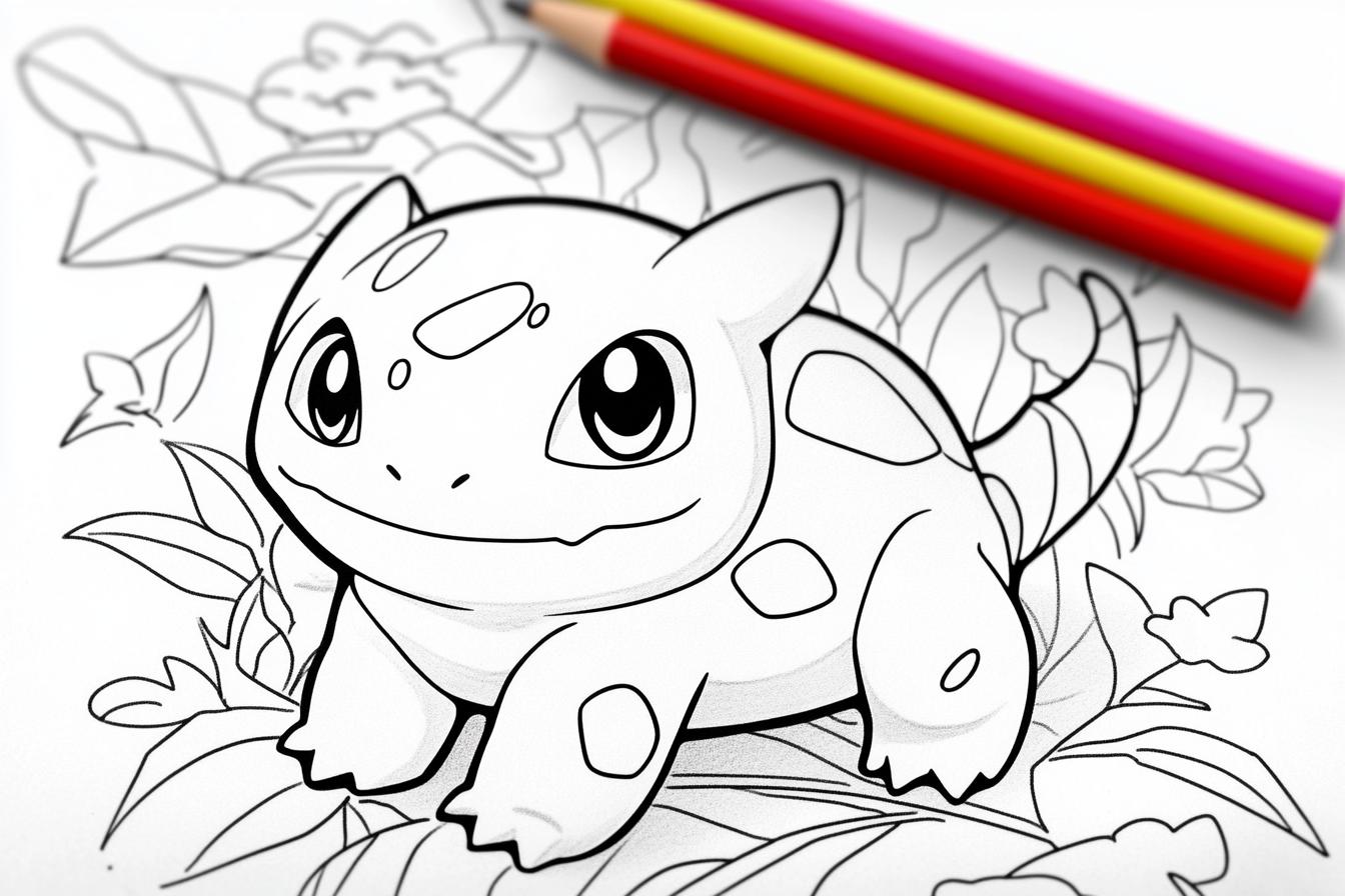 Kolorowanki bulbasaur : Kreatywna zabawa z Pokemonami