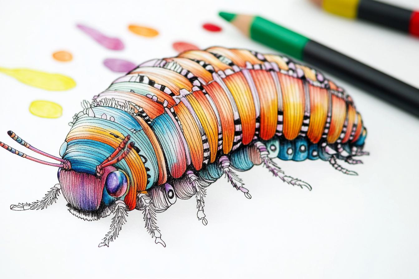 Kolorowanki Caterpillar : Koloruj Gąsienice i Motyle
