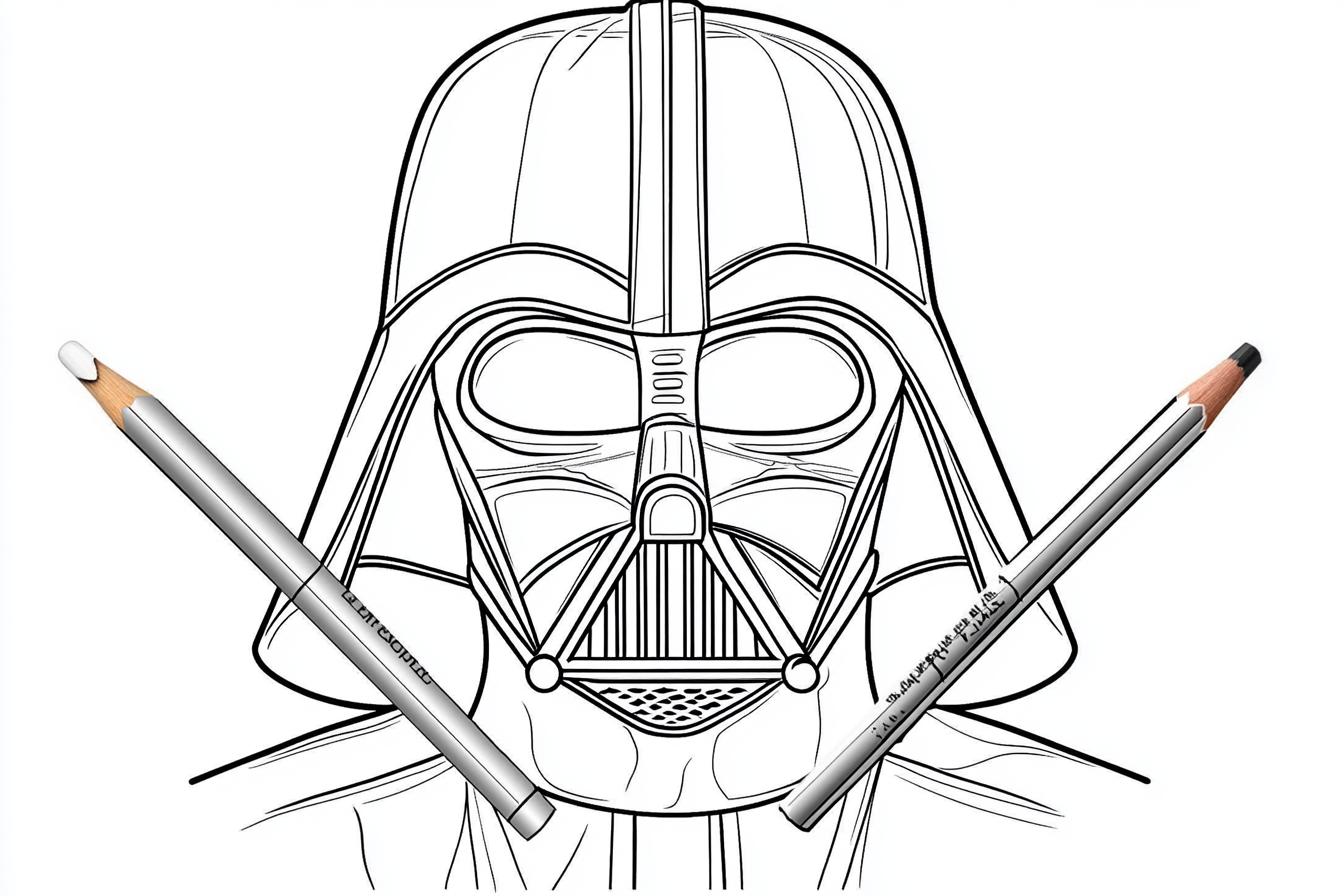 Kolorowanki Darth Vader : Czarna Strona Kreatywności