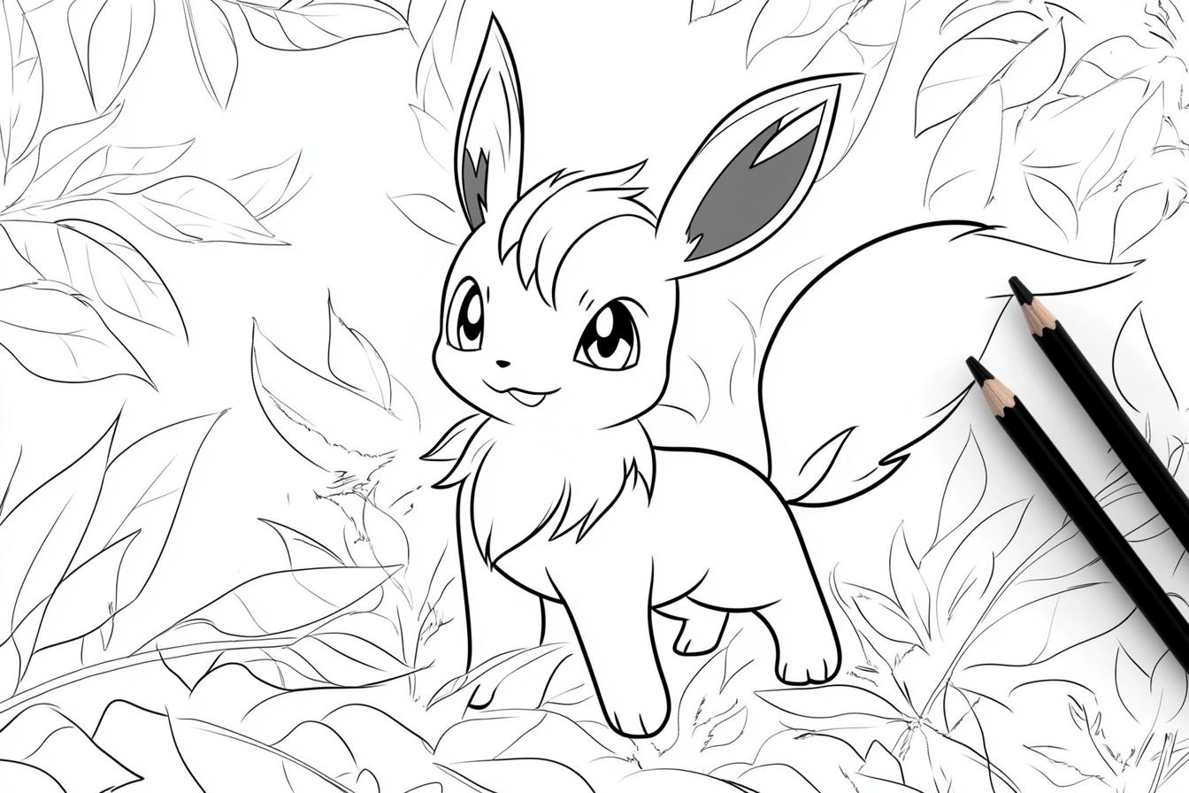 Kolorowanki Espeon : Kreatywna zabawa z Pokemonem
