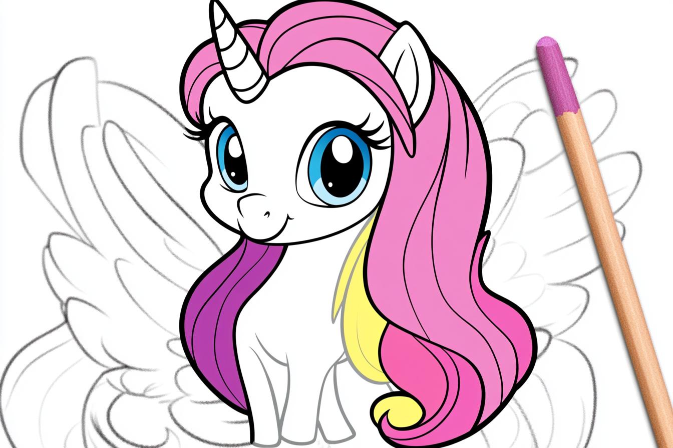 Kolorowanki Fluttershy: Koloruj i baw się z My Little Pony