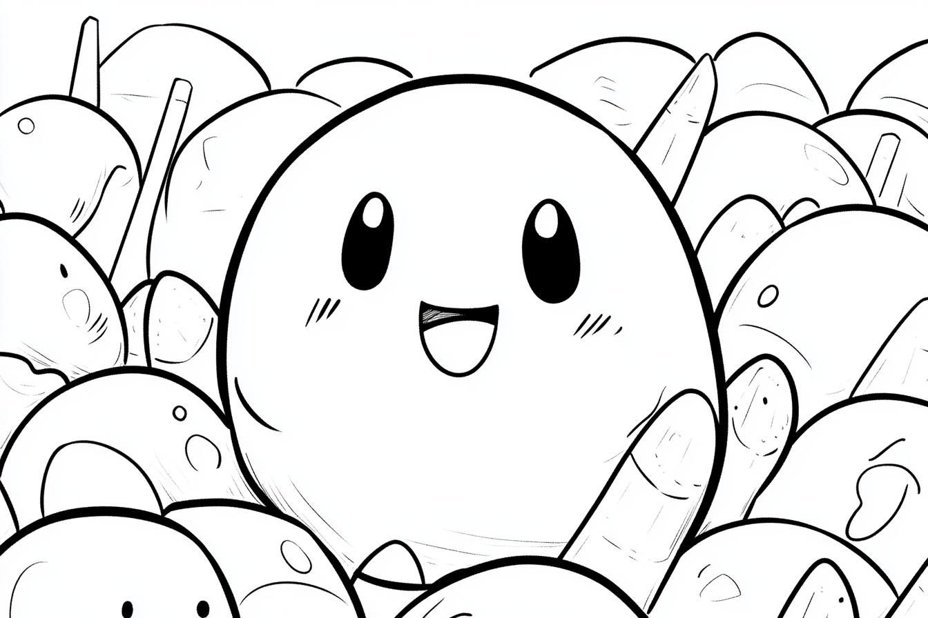 Kolorowanki Gudetama : Gudetama – Leniwy Żółtek dla Relaksu i Zabawy
