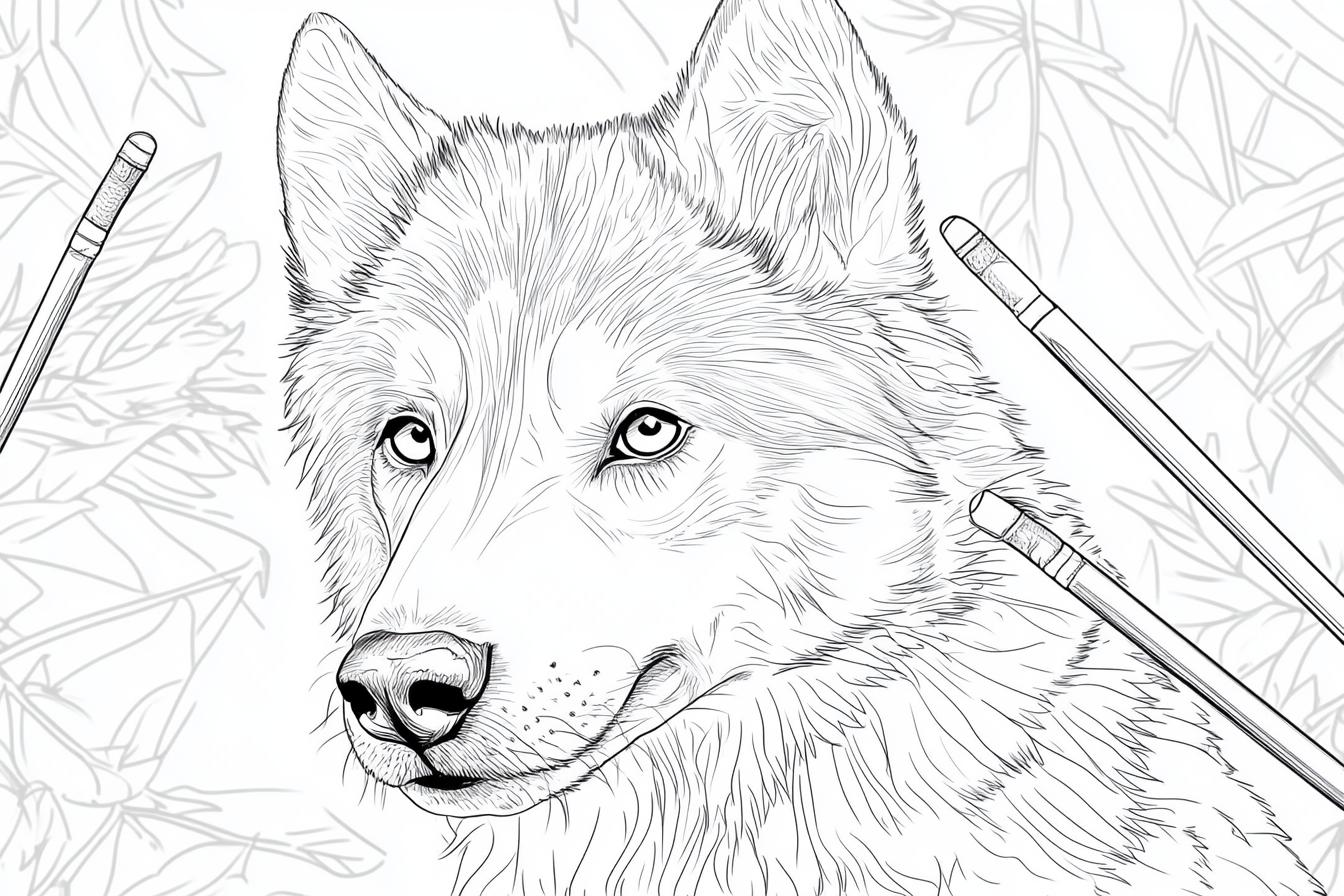 Kolorowanki Husky : Kolorowe Przygody z Husky