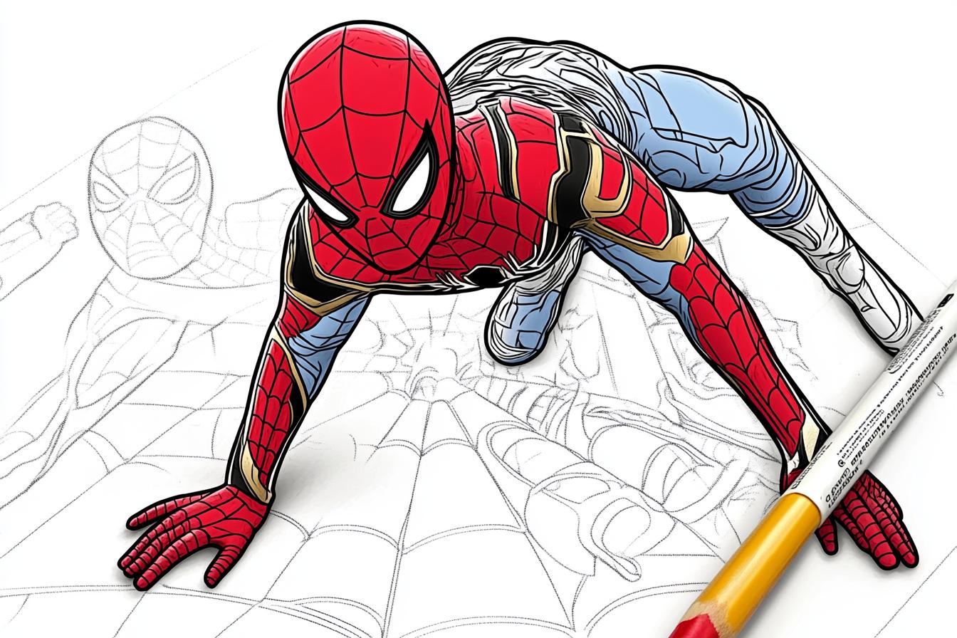 Kolorowanki Iron Spider : Kreatywna zabawa dla dzieci