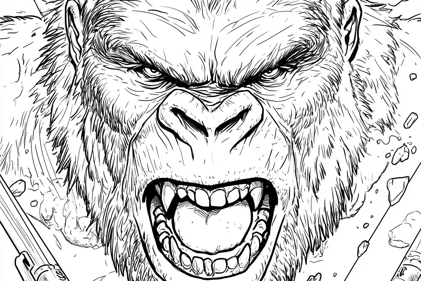 Kolorowanki King Kong : Zabawa i Kreatywność z King Kongiem