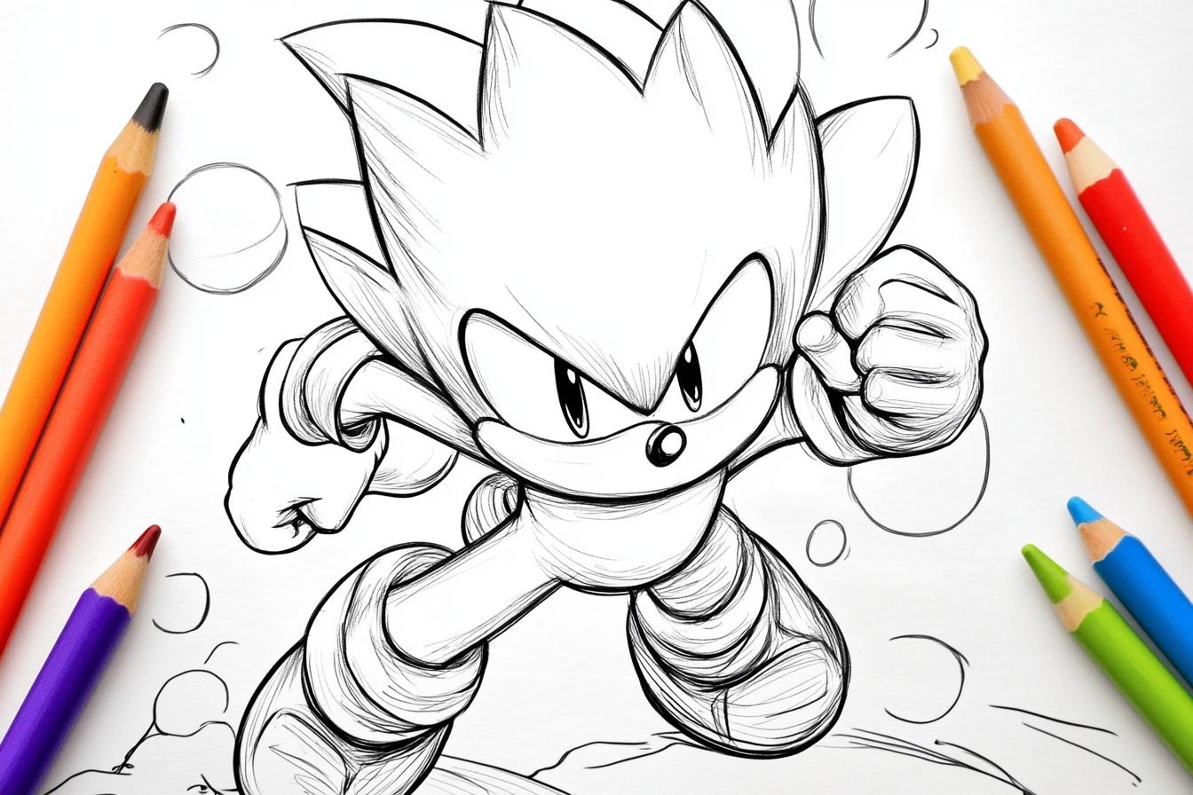 Kolorowanki Knuckles : Kolorowanie Knucklesa i rozwijanie wyobraźni
