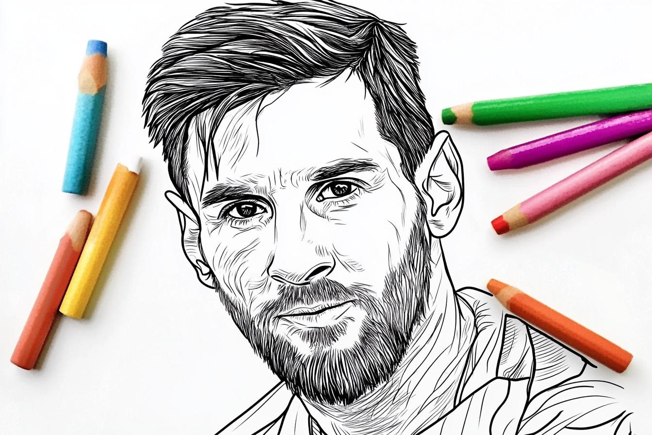 Kolorowanki Lionel Messi : Zabawa i kreatywność dla fanów piłki nożnej