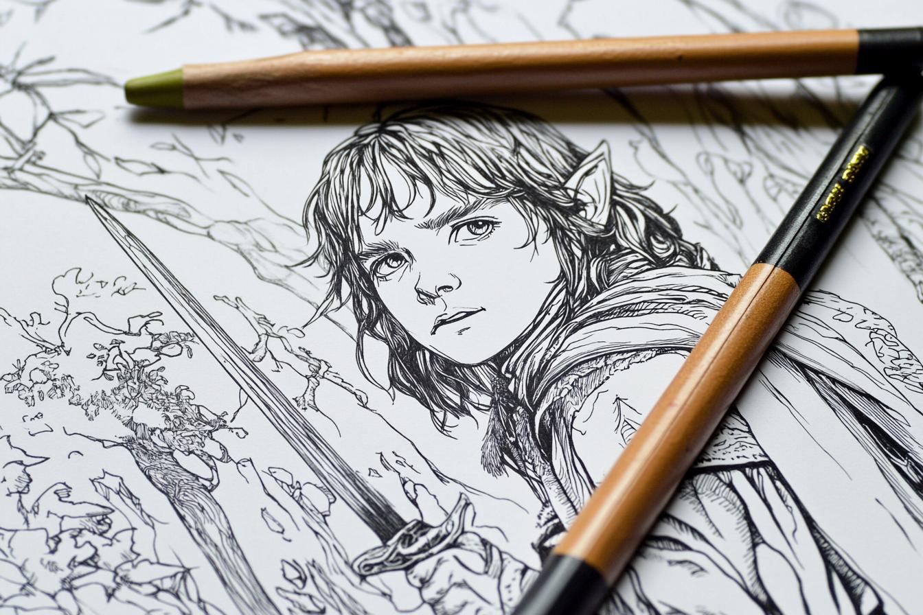 Kolorowanki Lord Of The Rings : Kreatywność i Relaks dla Fanów