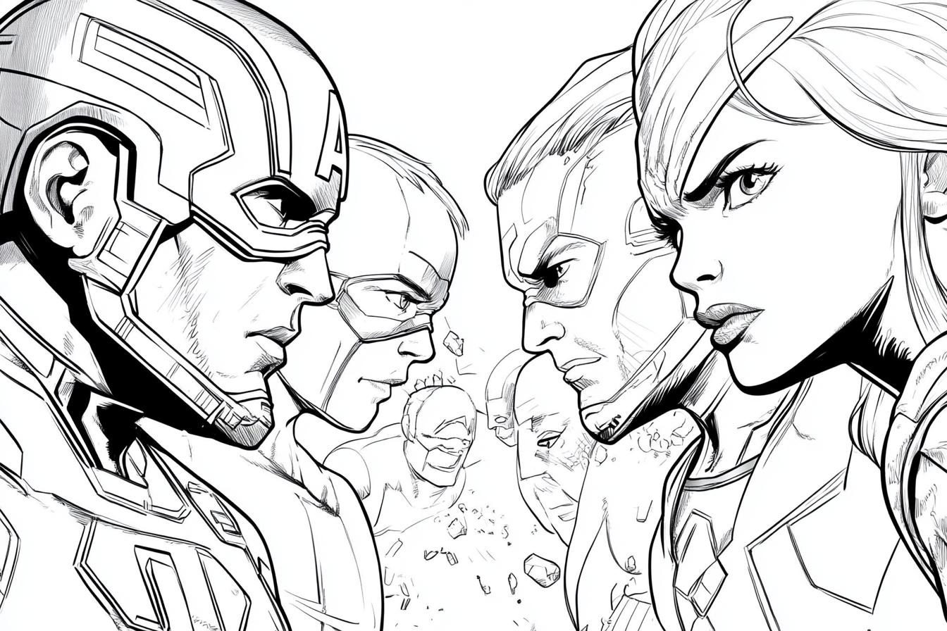 Darmowe PDF Kolorowanki Marvel Avengers