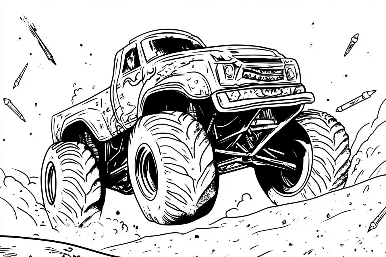 Kolorowanki Monster Jam : Koloruj swoje ulubione potwory