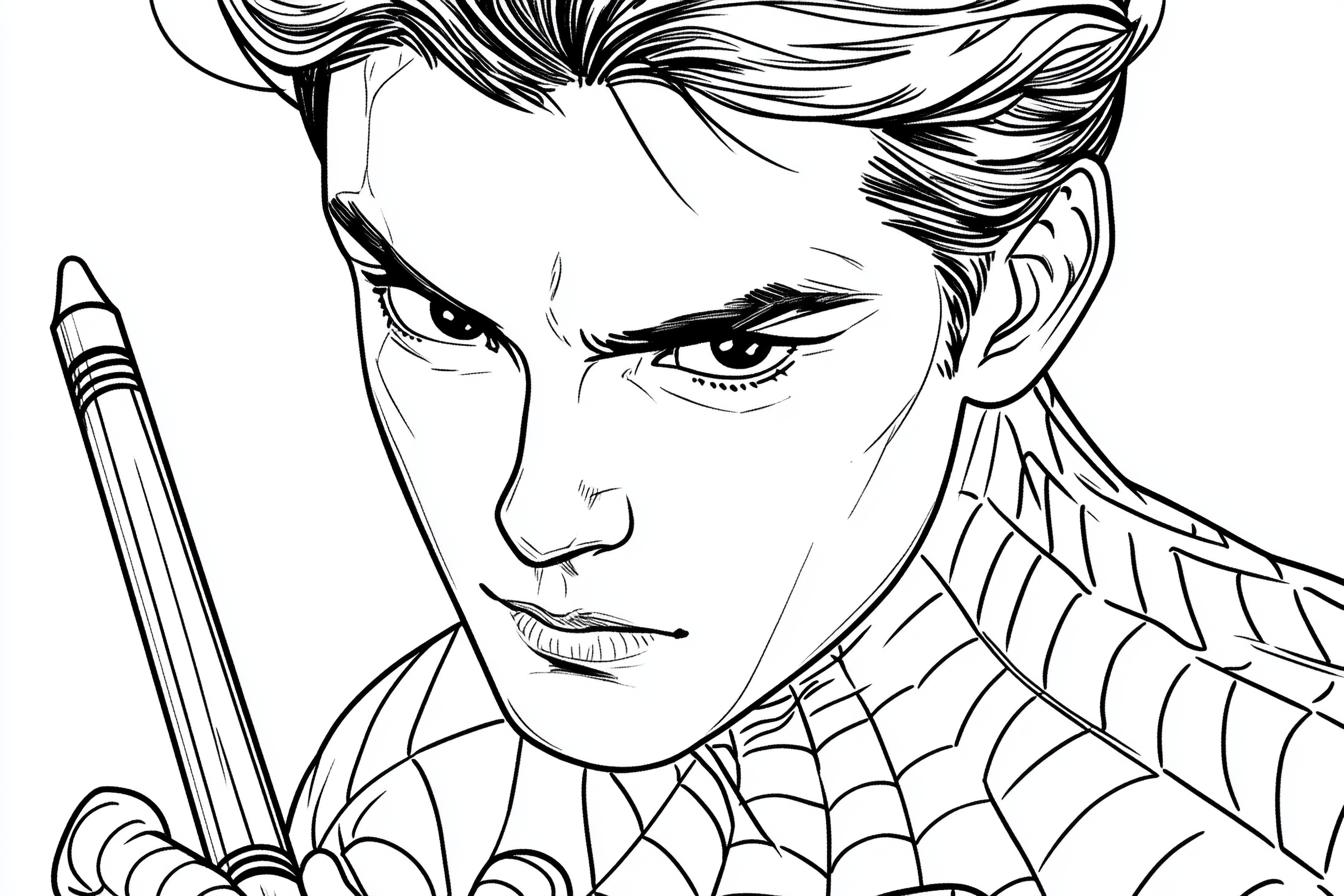 Kolorowanki Peter Parker : Koloruj przygody SpiderMana