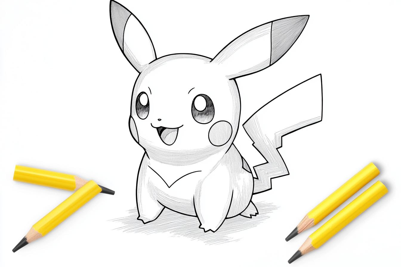 Kolorowanki Pichu : Kolorowa zabawa z Pichu