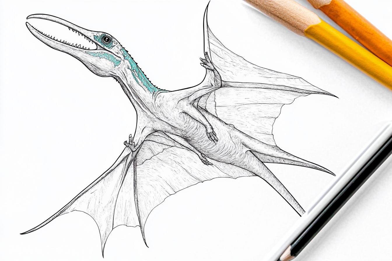 Kolorowanki Pterodaktyl : Prehistoryczne zabawy dla małych i dużych