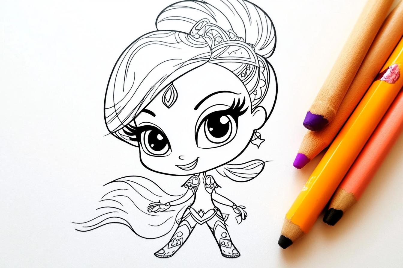 Kolorowanki Shimmer And Shine : Kolorowa przygoda dla małych artystów
