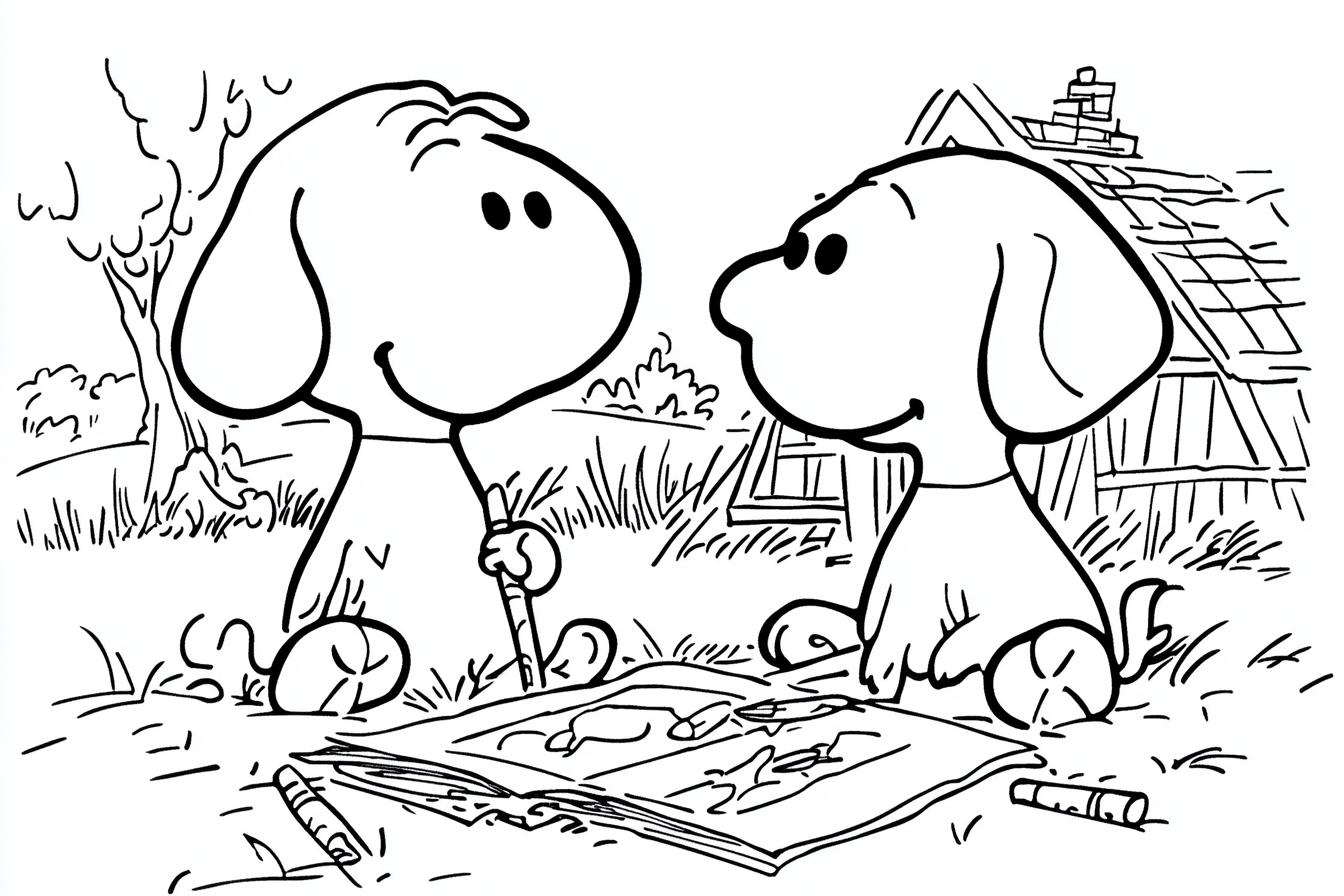 Kolorowanki Snoopy : Koloruj z Snoopym – zabawa i rozwój!