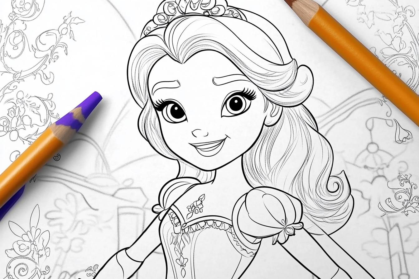 Kolorowanki Sofia The First : Koloruj i Baw się z Sofią