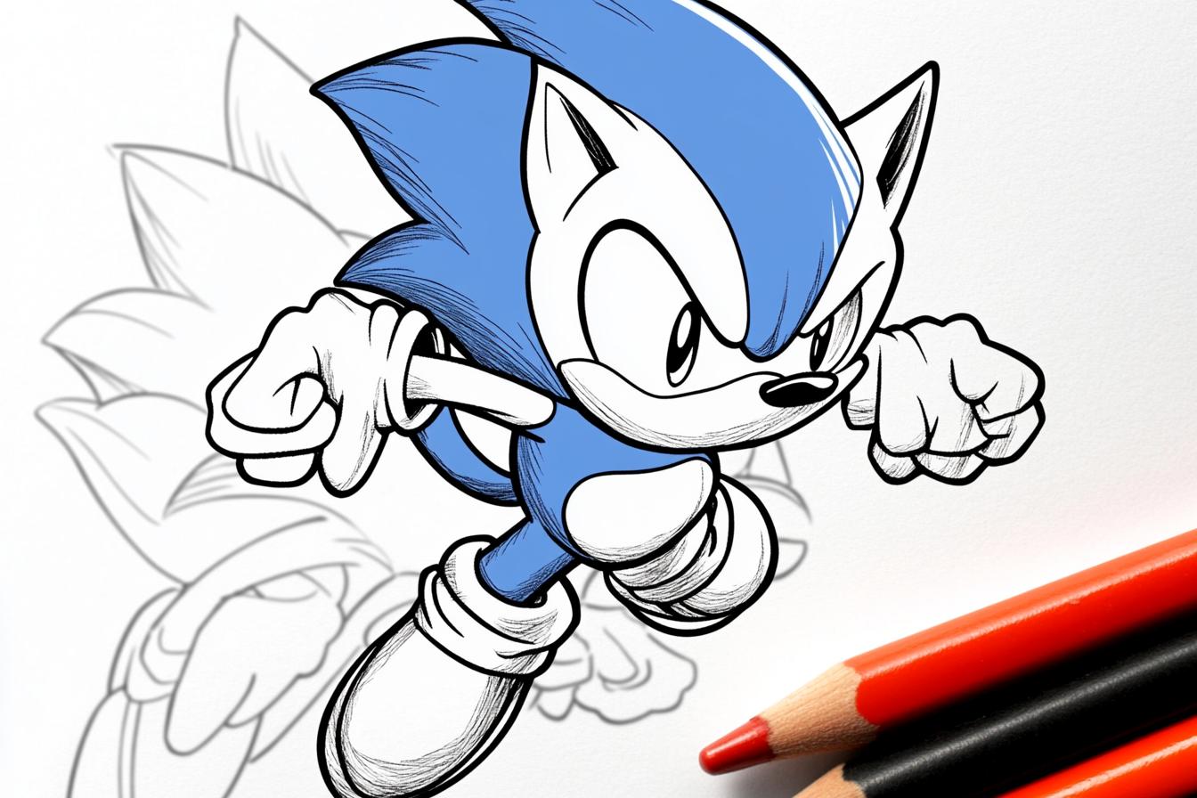 Kolorowanki Super Sonic : Koloruj przygody Sonic’a