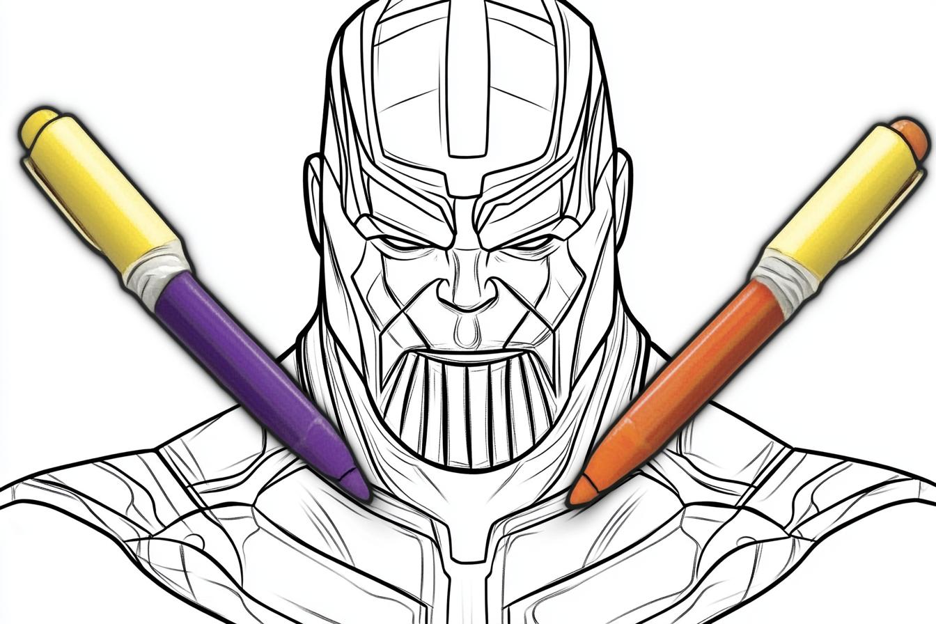 Kolorowanki Thanos : Koloruj Szalonego Tytana