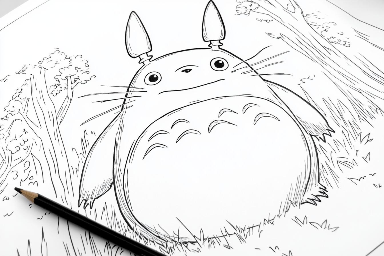 Kolorowanki Totoro : Kreatywna zabawa dla fanów Totoro