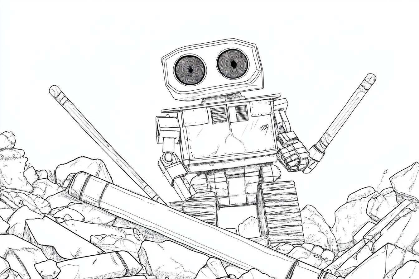 Kolorowanki Wall E : Kreatywna zabawa dla dzieci