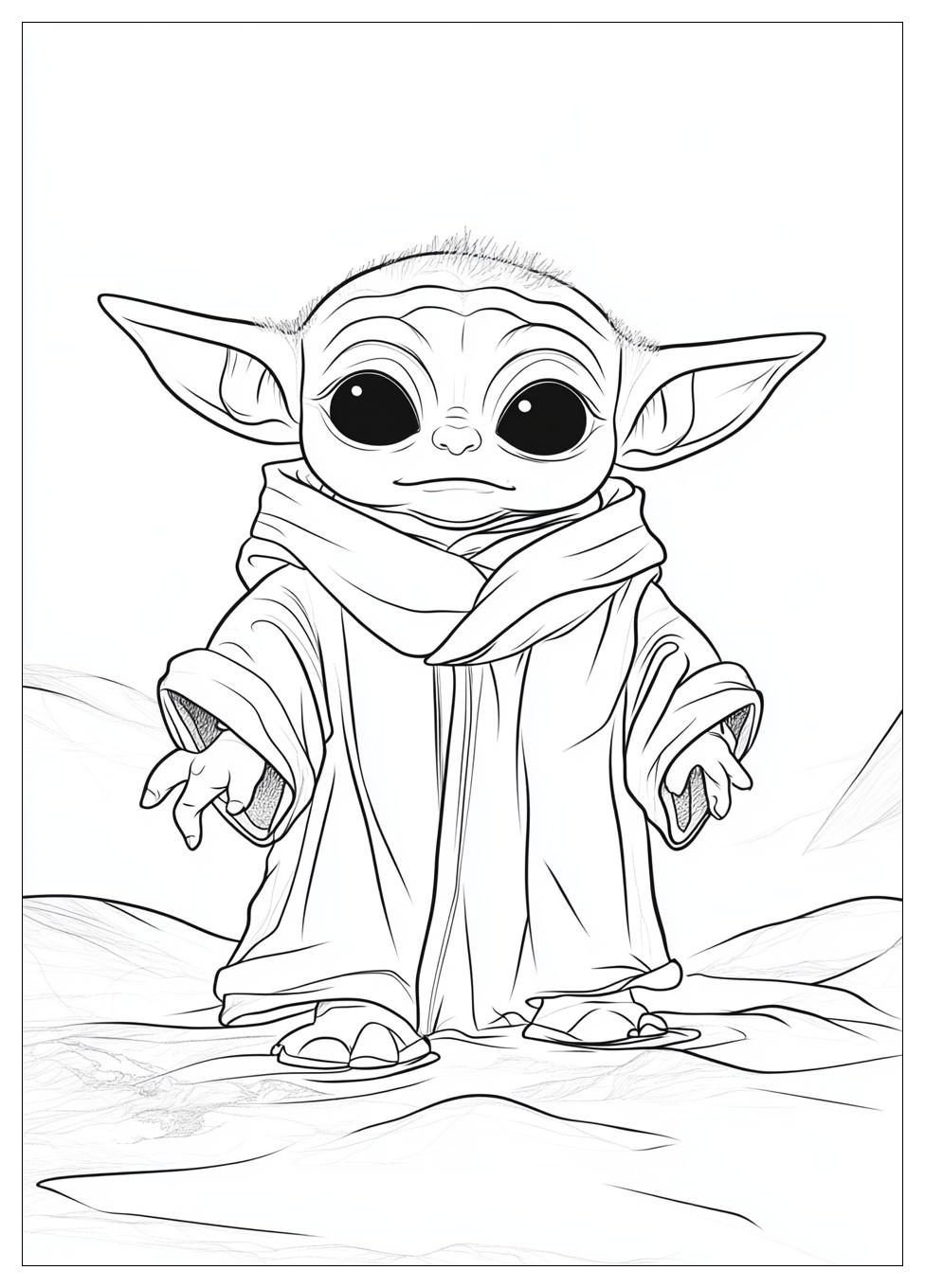 Kolorowanki Do Druku Baby Yoda 1