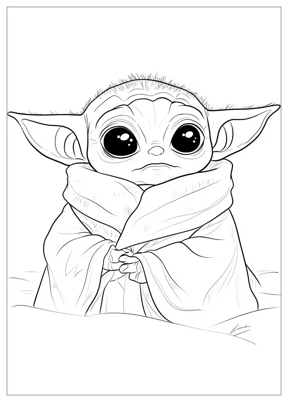 Kolorowanki Do Druku Baby Yoda 12