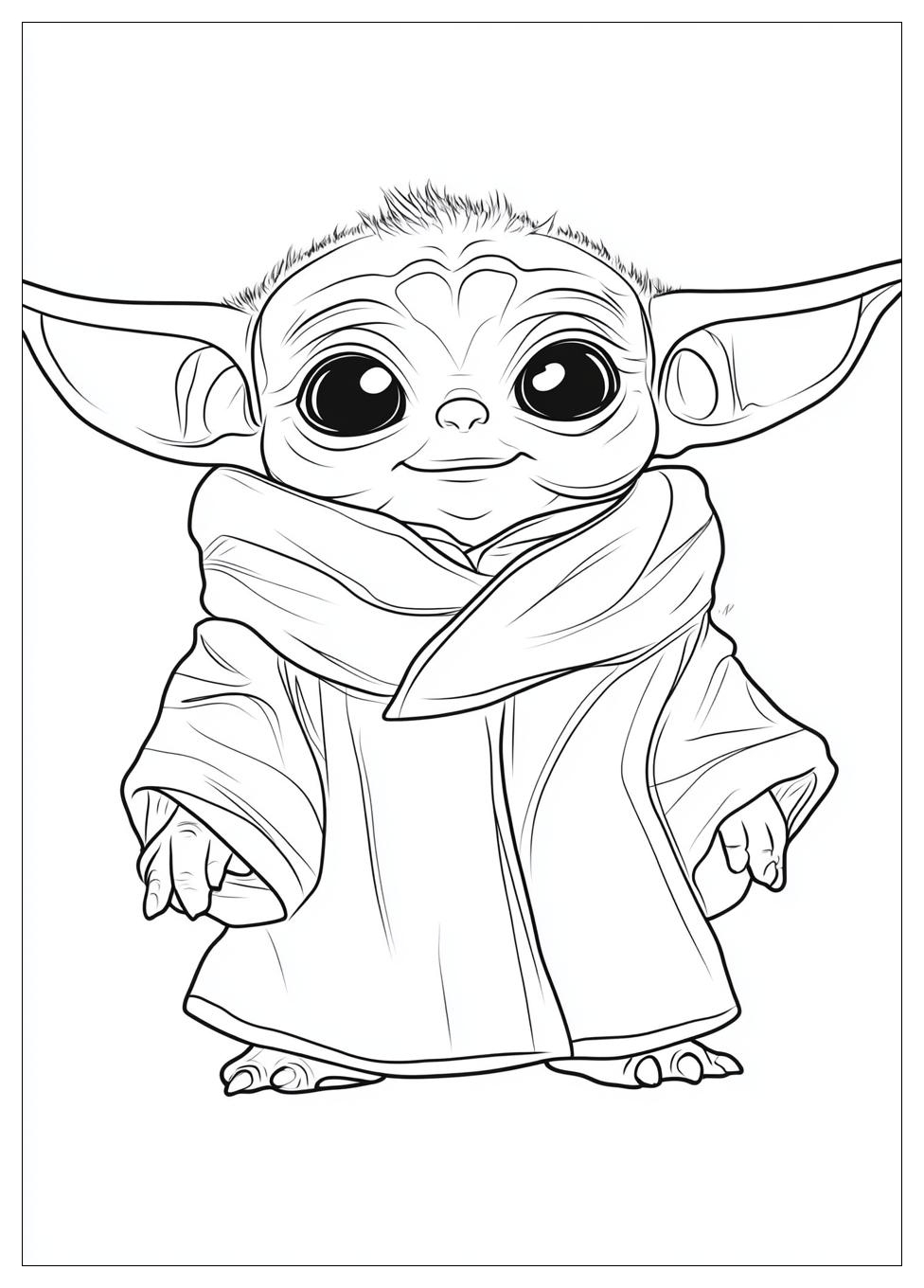 Kolorowanki Do Druku Baby Yoda 13