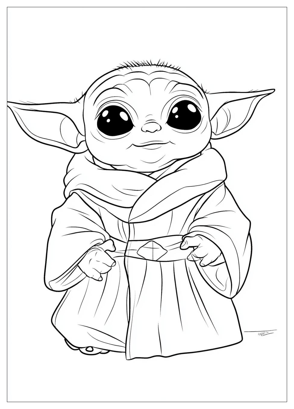 Kolorowanki Do Druku Baby Yoda 14