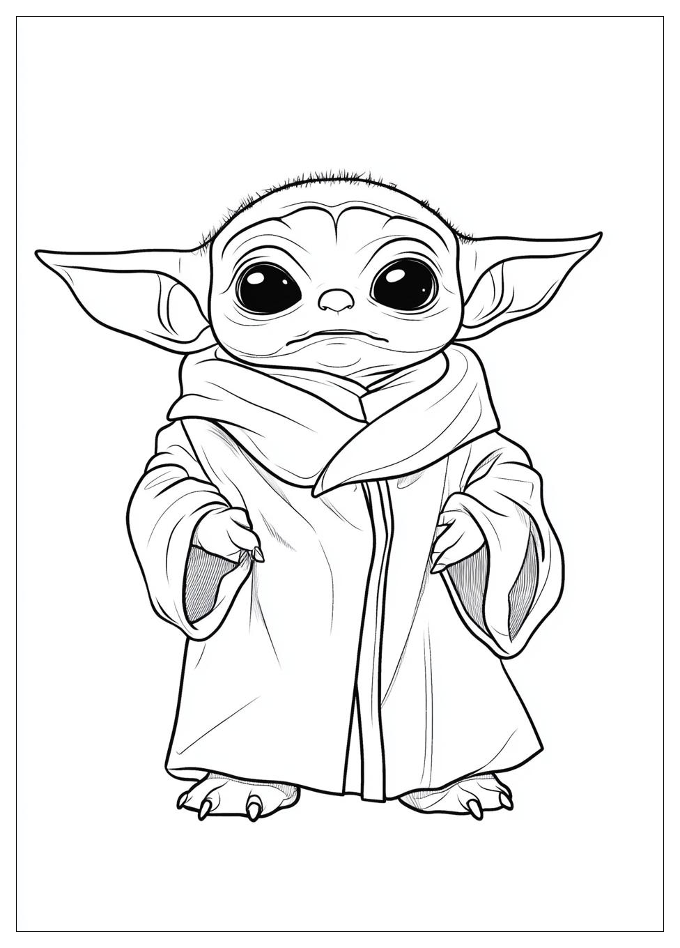 Kolorowanki Do Druku Baby Yoda 2