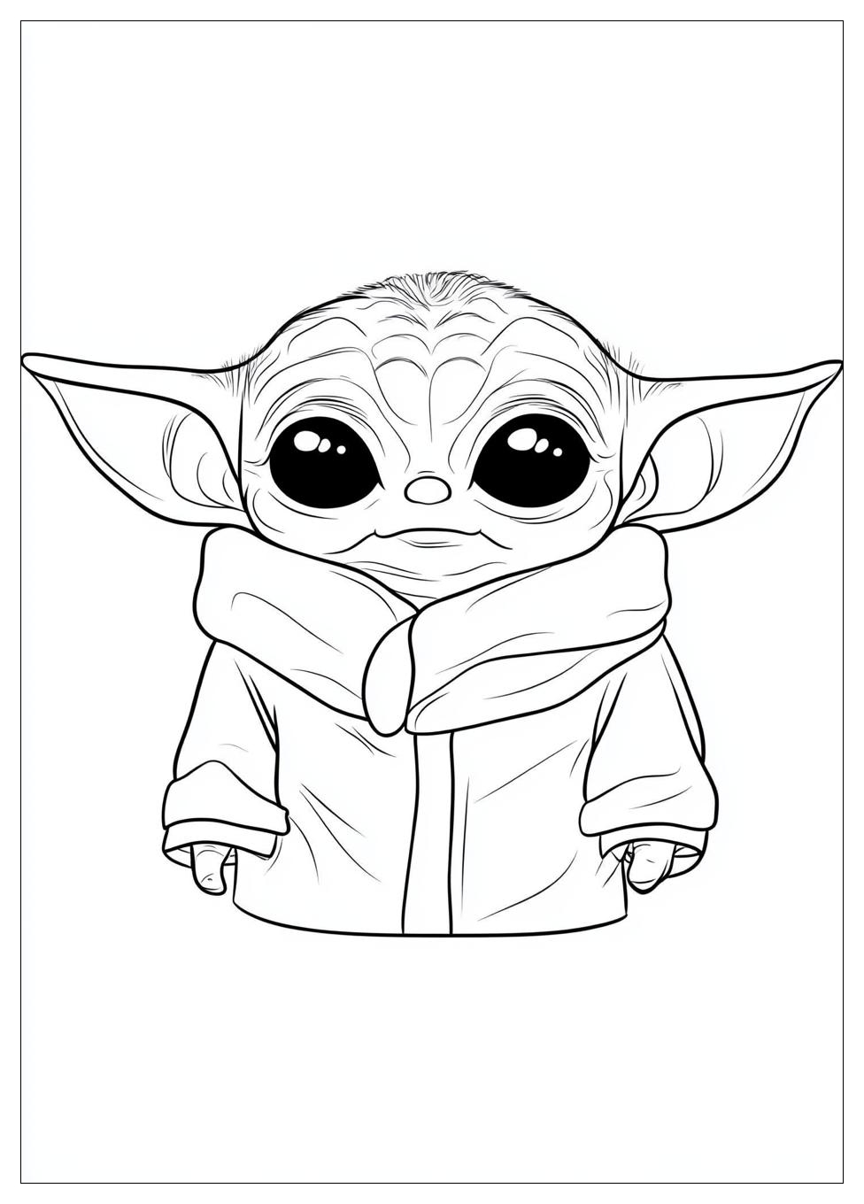 Kolorowanki Do Druku Baby Yoda 3