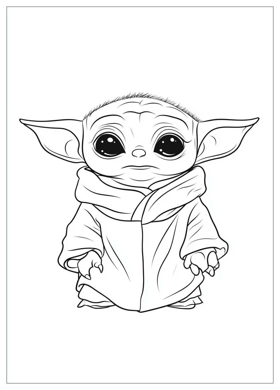 Kolorowanki Do Druku Baby Yoda 4