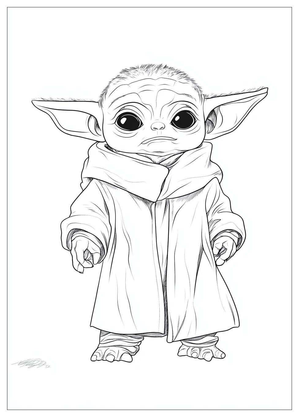 Kolorowanki Do Druku Baby Yoda 7