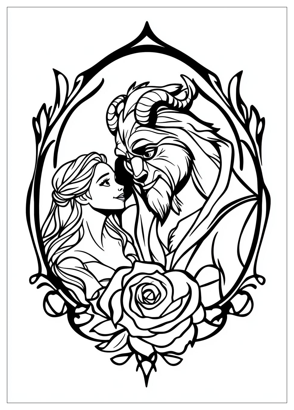 Kolorowanki Do Druku Beauty And The Beast 1