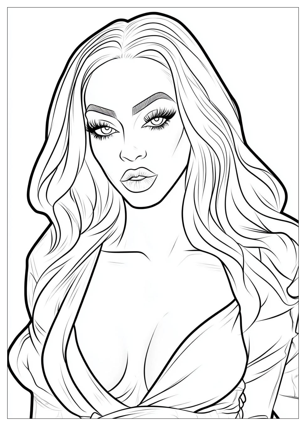 Kolorowanki Do Druku Beyonce 1