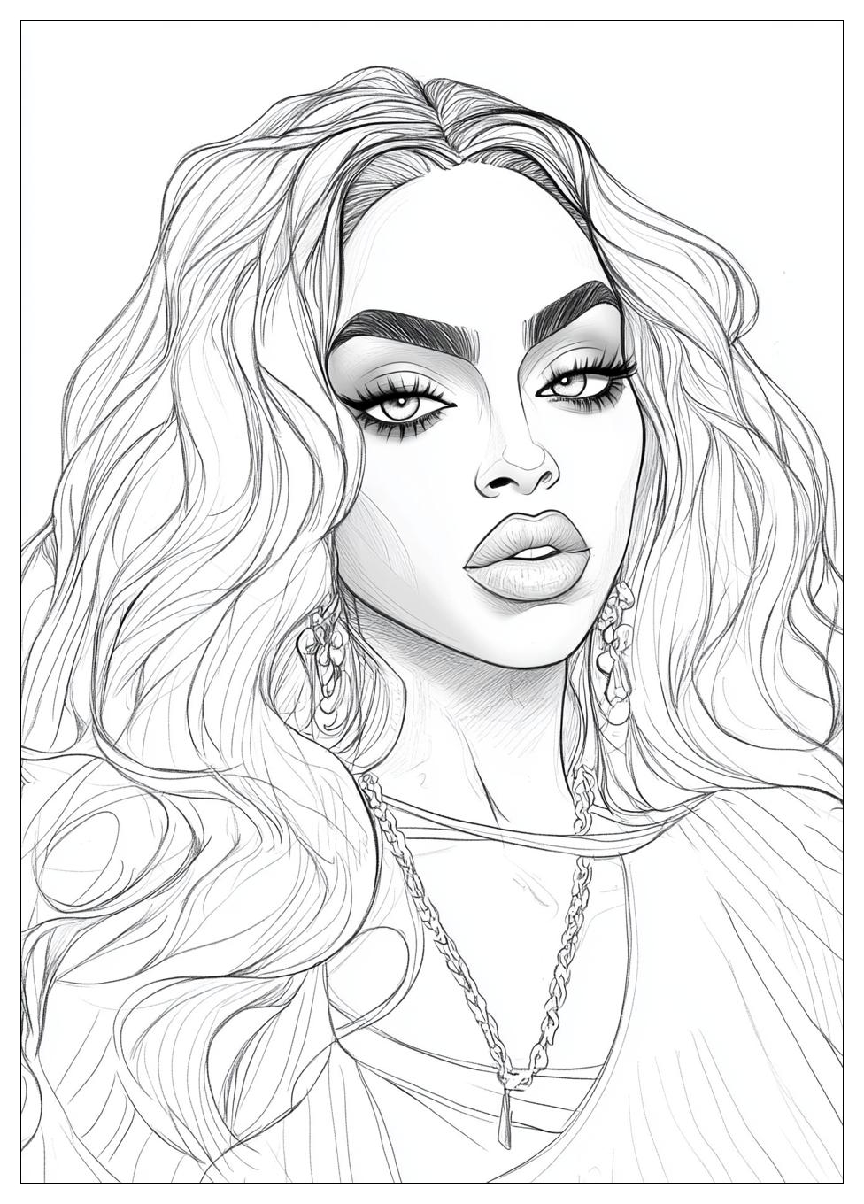 Kolorowanki Do Druku Beyonce 22