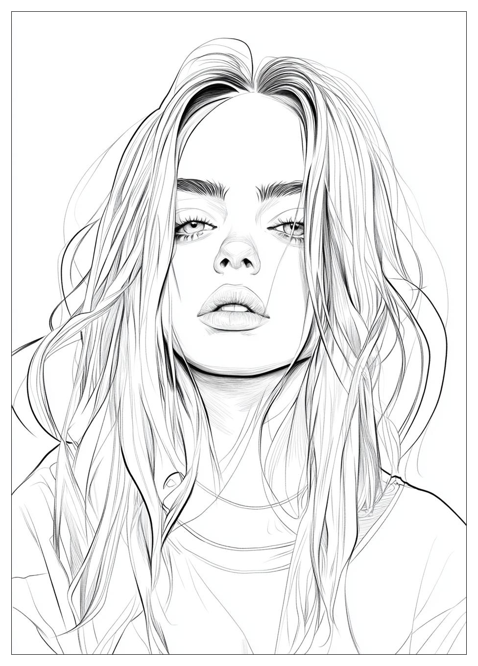 Kolorowanki Do Druku Billie Eilish 1