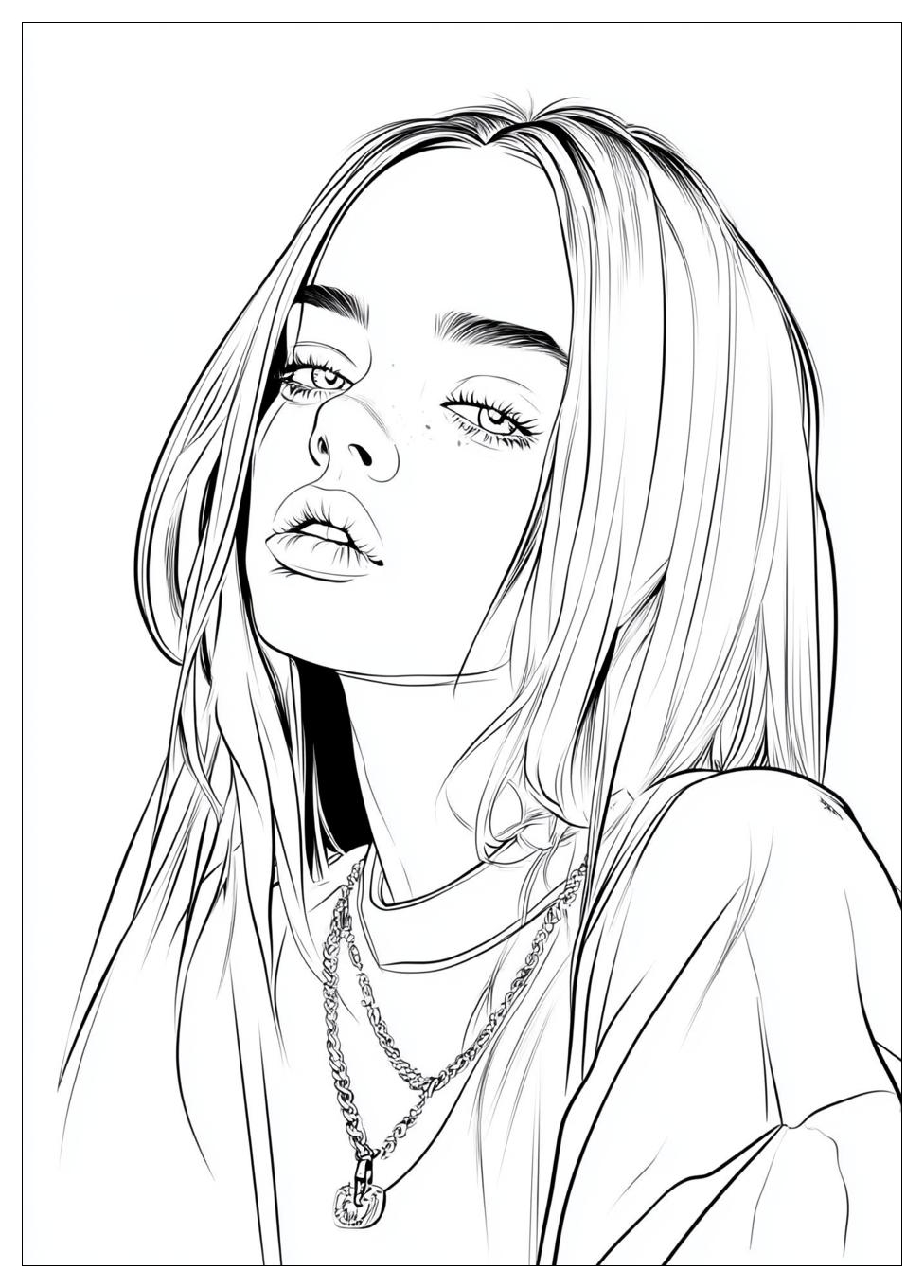 Kolorowanki Do Druku Billie Eilish 10