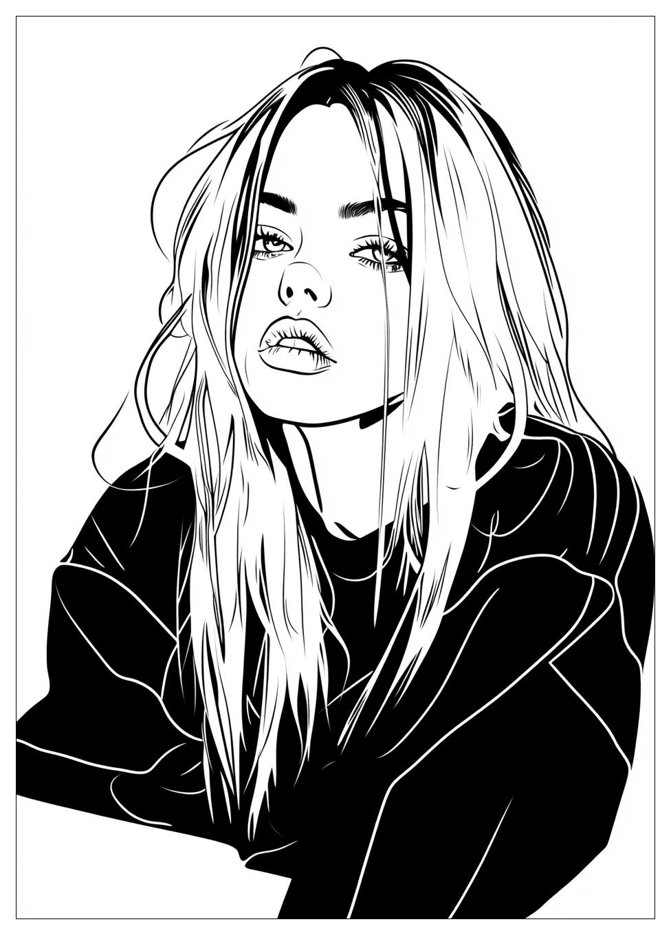 Kolorowanki Do Druku Billie Eilish 14
