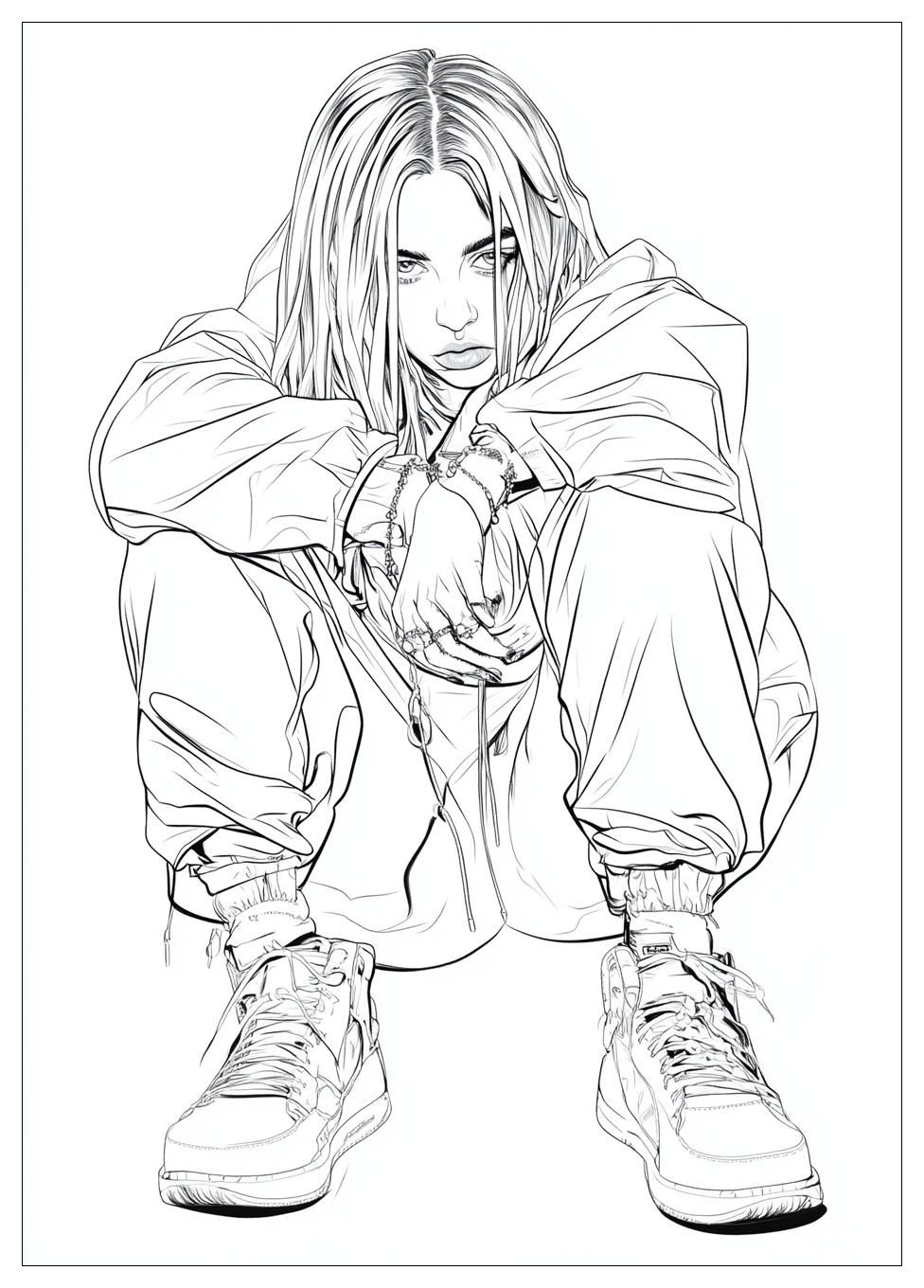 Kolorowanki Do Druku Billie Eilish 15
