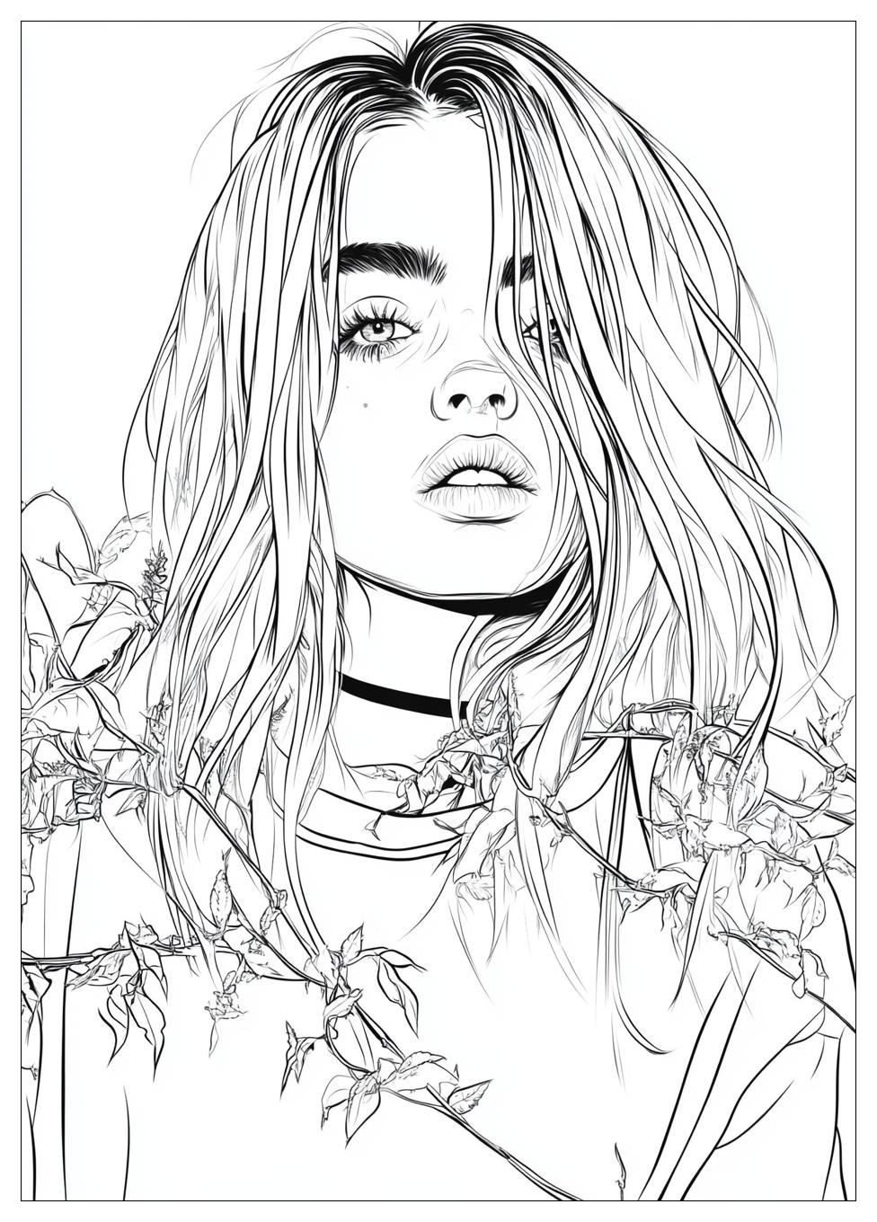 Kolorowanki Do Druku Billie Eilish 17