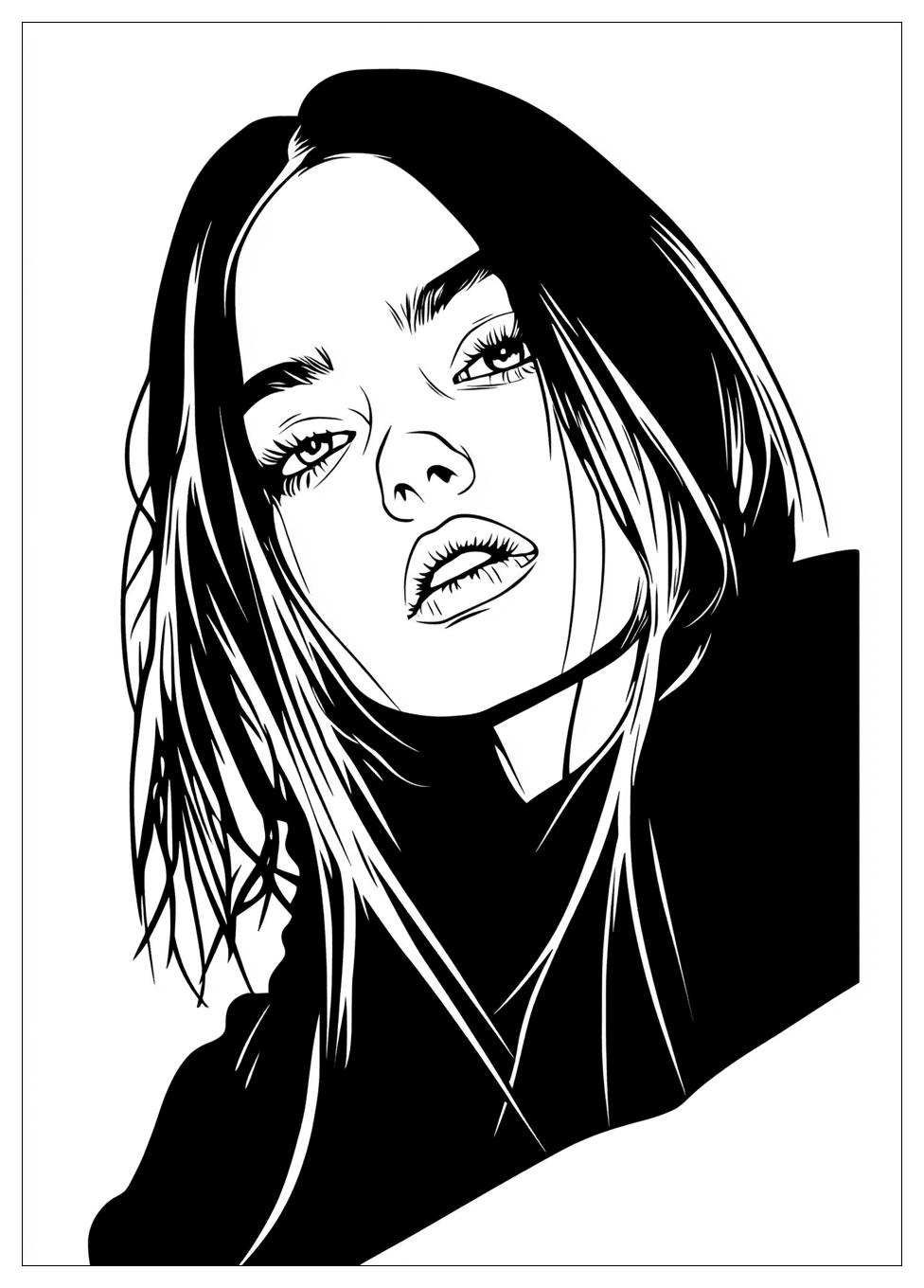 Kolorowanki Do Druku Billie Eilish 19