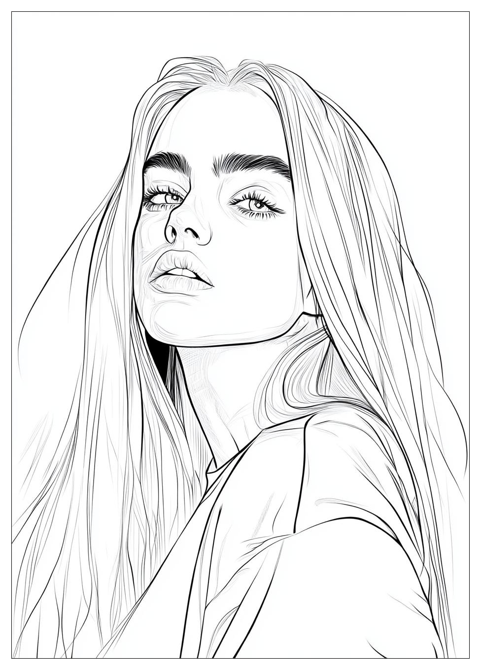Kolorowanki Do Druku Billie Eilish 2