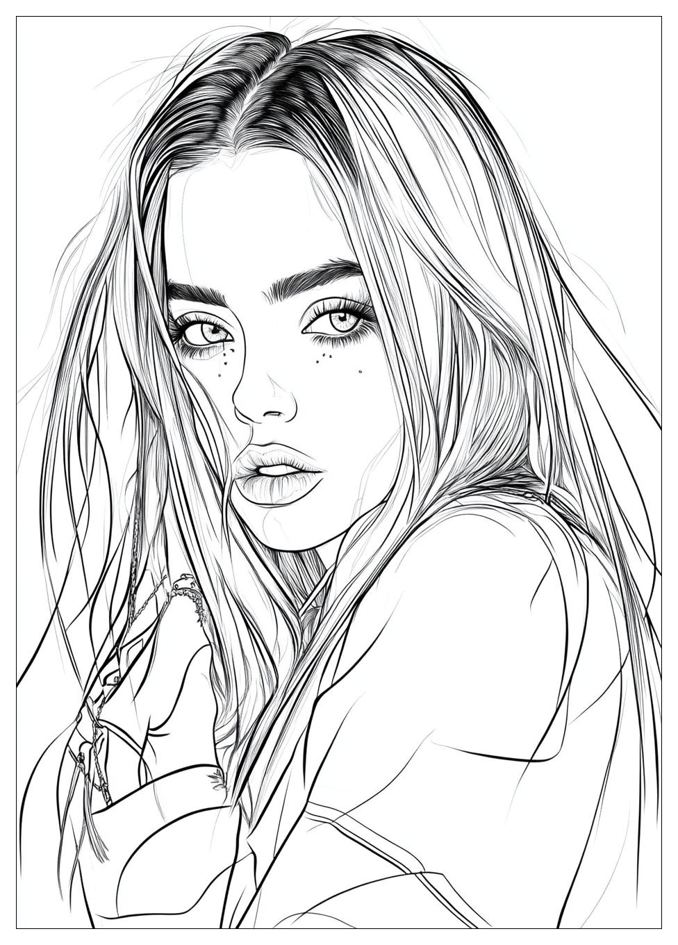 Kolorowanki Do Druku Billie Eilish 22