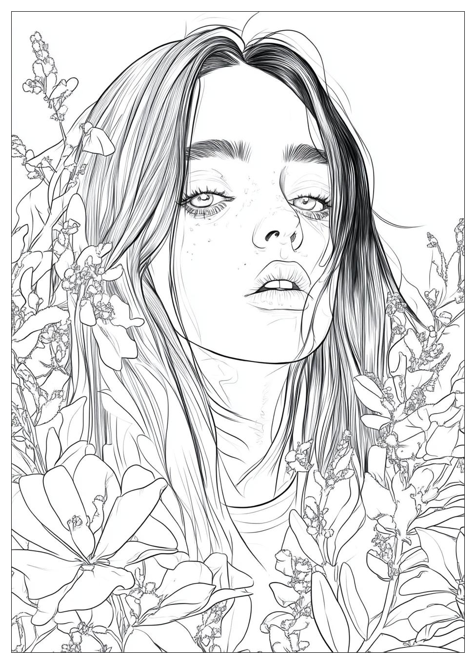 Kolorowanki Do Druku Billie Eilish 23