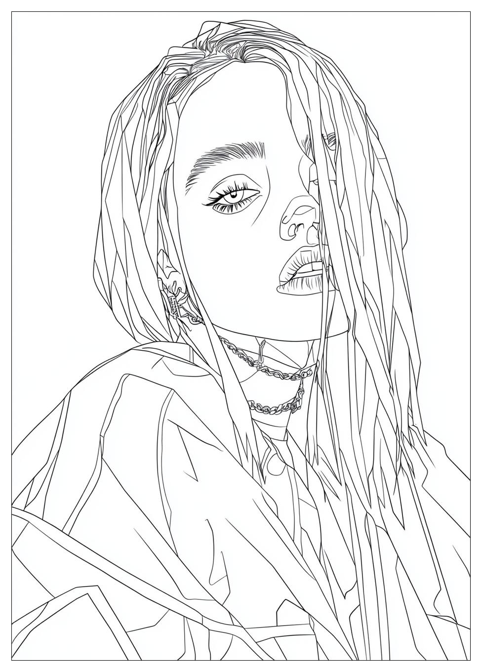 Kolorowanki Do Druku Billie Eilish 4
