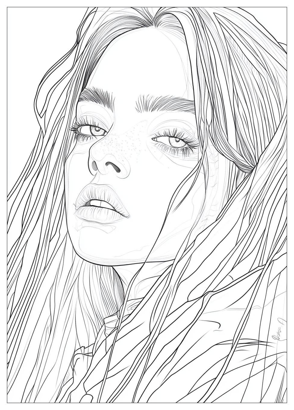 Kolorowanki Do Druku Billie Eilish 5