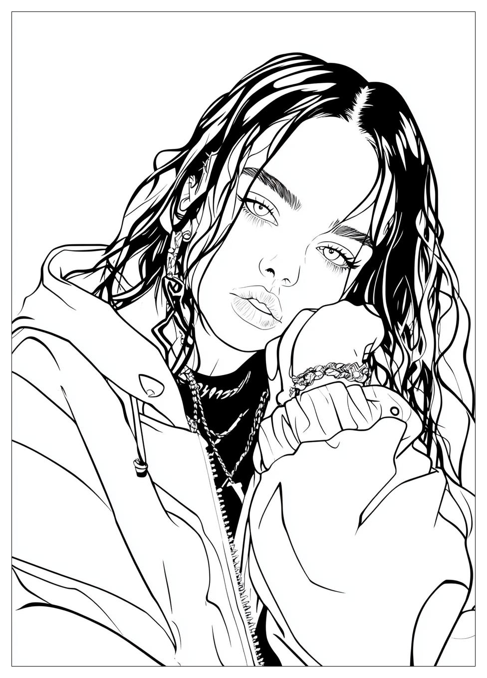 Kolorowanki Do Druku Billie Eilish 6
