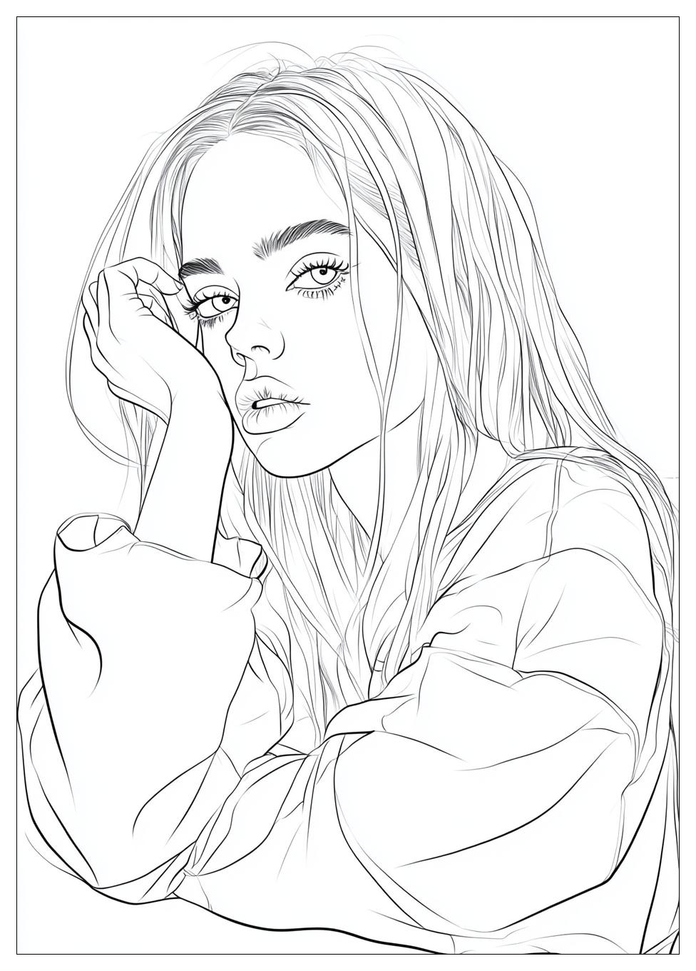 Kolorowanki Do Druku Billie Eilish 7